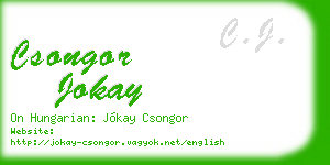 csongor jokay business card