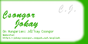 csongor jokay business card